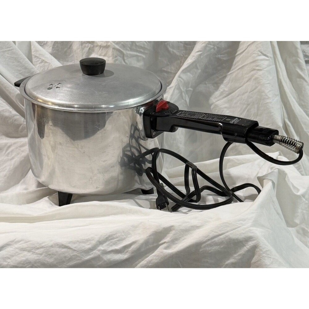 Sunbeam 5 Qt Aluminum Deep Fat Fryer 1500W Adjustable Thermostat Basket Lid